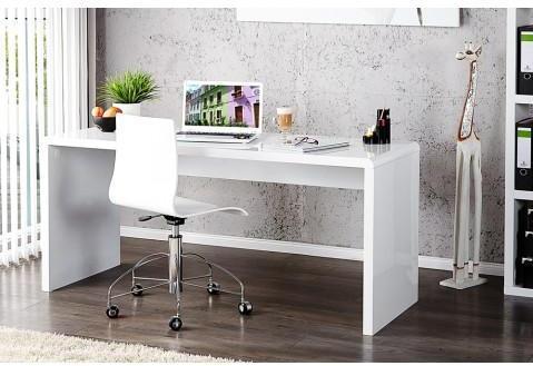 Bureau design Elégance blanc laqué 160 cm