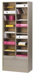 Classeurs à Rideau Taupe Largeur 70 cm
