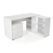 Bureau dangle en bois avec caisson L135.5 cm PRES
