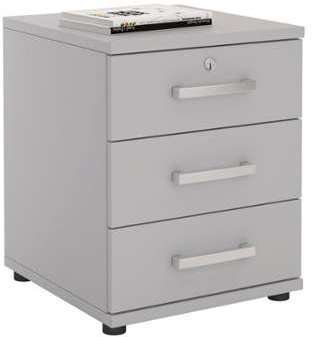 Caisson de bureau 3 tiroirs YVES, gris clair