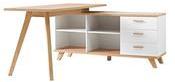 Bureau dangle en bois avec 4 niches 3 tiroirs Lon