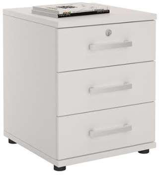 Caisson de bureau 3 tiroirs YVES, blanc