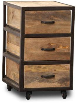 Caisson bureau industriel bois massif INDUSTRIA