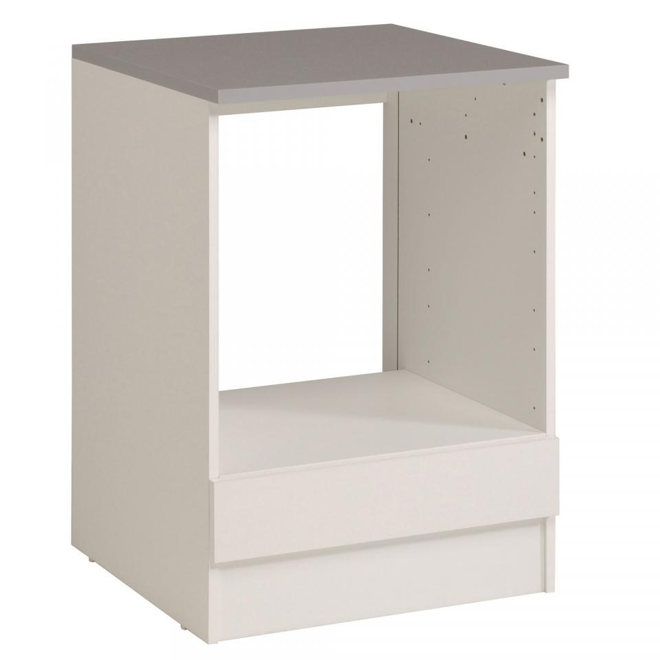 Meuble de cuisine bas blanc pour four 60cm Blanc