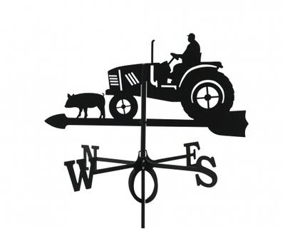 Girouette Fermier sur son Tracteur en fer forgé gr