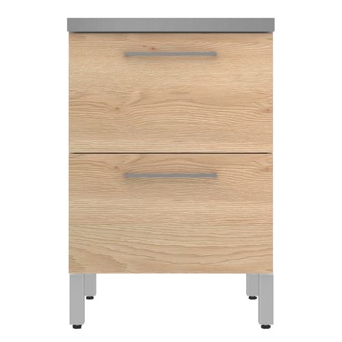 Meuble de cuisine bas 2 tiroirs casserolier colori