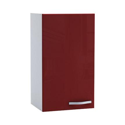 Meuble haut de cuisine 1 porte 40cm - coloris roug