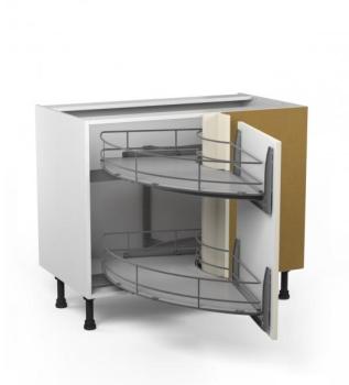 Meuble de cuisine Angle bas KERIA Ivoire Demi lune Meuble de cuisine Angle bas