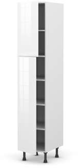 Colonne de cuisine Armoire étagère BORA Blanc 2 portes Colonne de cuisine Armoire
