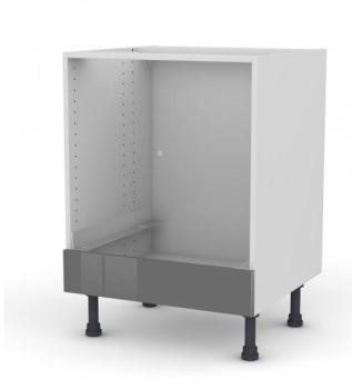 Meuble de cuisine Bas four STECIA Gris Bandeau bas