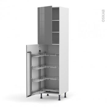 Colonne de cuisine Armoire de rangement STECIA Gris Colonne de cuisine Armoire