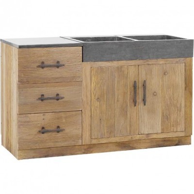 Meuble de cuisine avec éviers 144x56,5x83,5cm COMB