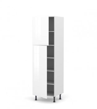 Colonne de cuisine Armoire étagère IRIS Blanc 2 po