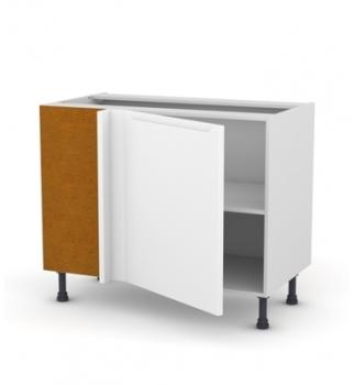 Meuble de cuisine Angle bas réversible PIMA Blanc