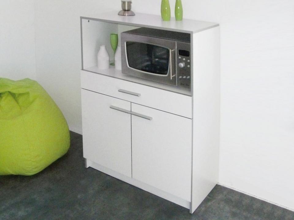 Meuble bas CITIZEN 2 portes et 1 tiroir blanc