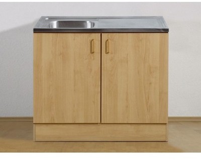 Meuble bas de cuisine avec évier et 2 portes