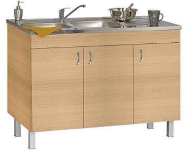 Meuble sous evier 120cm Chêne Blanchi Déco-Clip - Néova Meuble sous evier 120cm Chêne