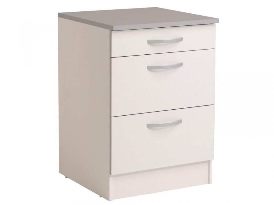 Meuble bas SPOT 3 tiroirs blanc