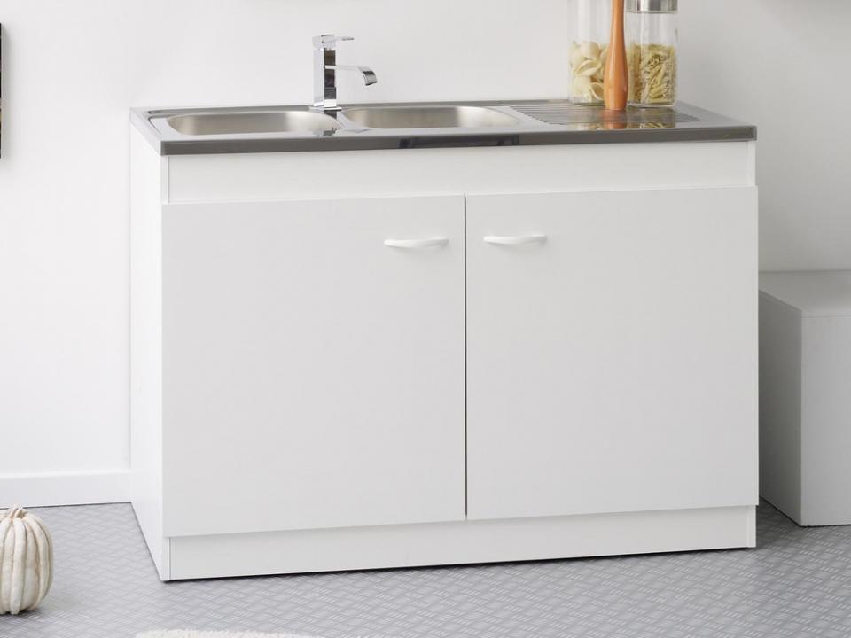 Sous-évier KIWEN 2 portes 120 cm blanc