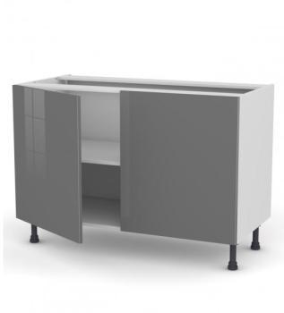 Meuble de cuisine Sous évier STECIA Gris 2 portes