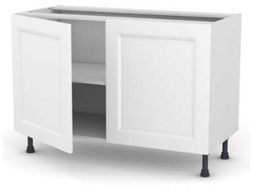Meuble de cuisine Sous évier STATIC Blanc 2 portes