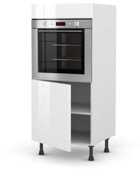 Colonne de cuisine Four encastrable niche 60 BORA Blanc Colonne de cuisine Four encastrable