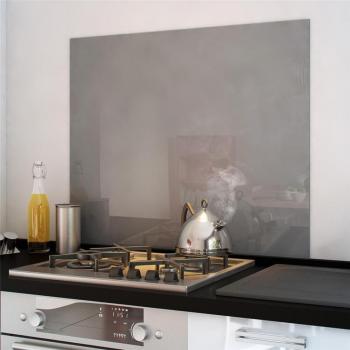 Crédence fond de hotte verre brillant - Gris 1200x