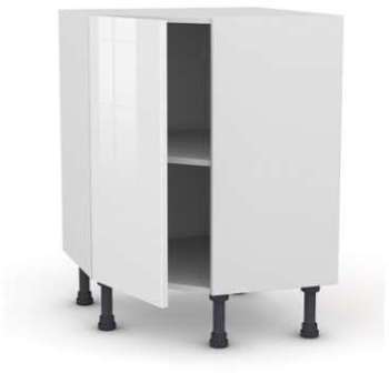 Meuble de cuisine Angle bas BORA Blanc 1 porte L65 Meuble de cuisine Angle bas