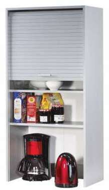 Rangement de cuisine aluminium avec rideau déroulant Rangement de cuisine aluminium
