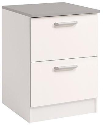 Casserolier L60xH86xP60cm - blanc brillant