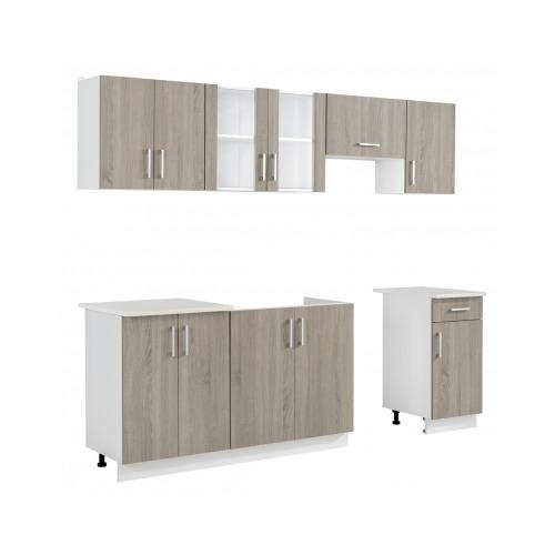 VidaXL Cuisine complète 7 pièces Aspect chêne
