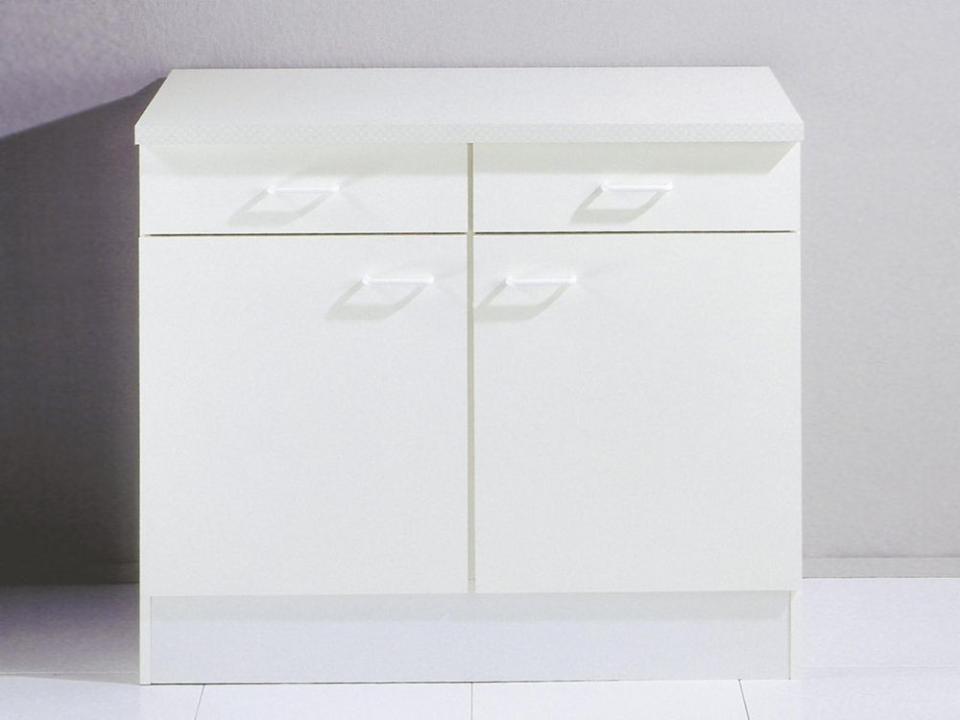 Meuble bas SOLENE 2 portes blanc
