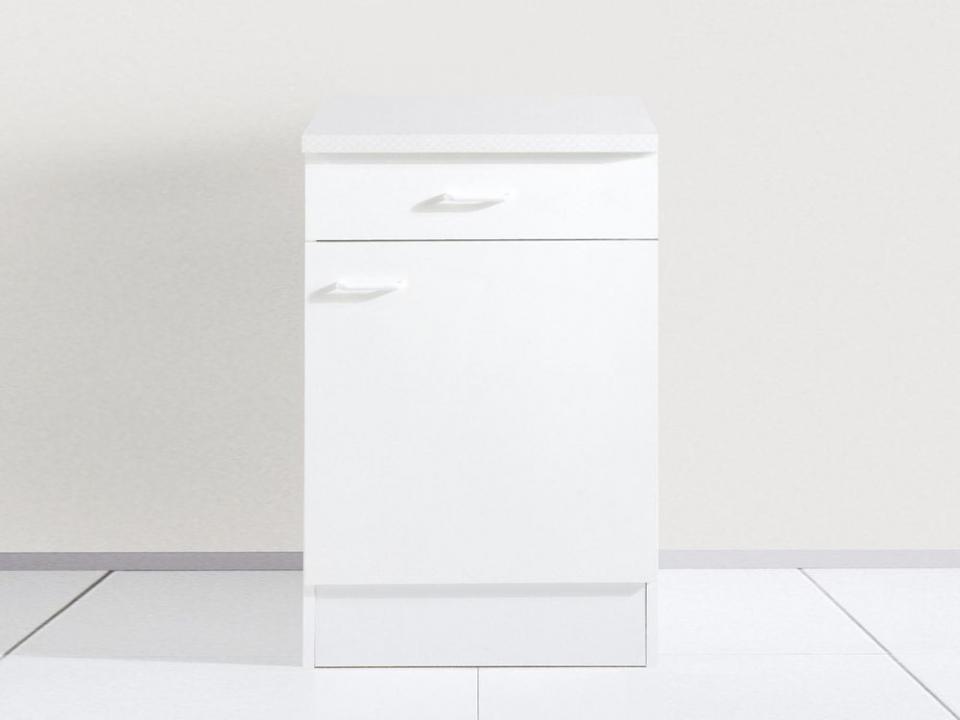 Meuble bas SOLENE 1 porte blanc