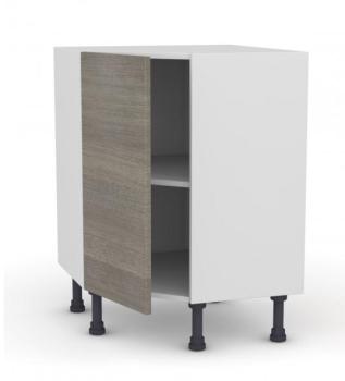 Meuble de cuisine Angle bas STILO Noyer Naturel 1 porte Meuble de cuisine Angle bas