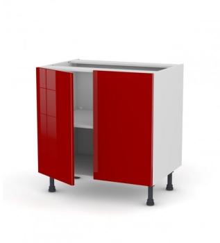 Meuble de cuisine Bas STECIA Rouge 2 portes L80 x