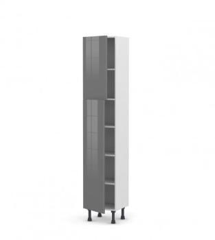 Colonne de cuisine Armoire étagère STECIA Gris 2 p