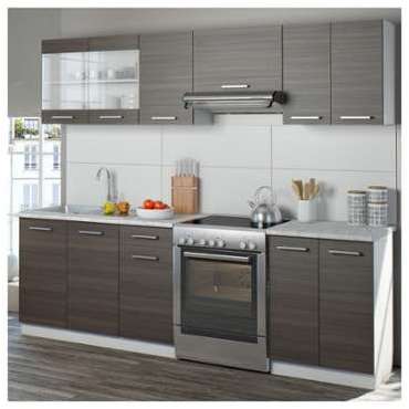 Cuisine compl?te AMERICANA PREZIOSO Gris 240CM - Z