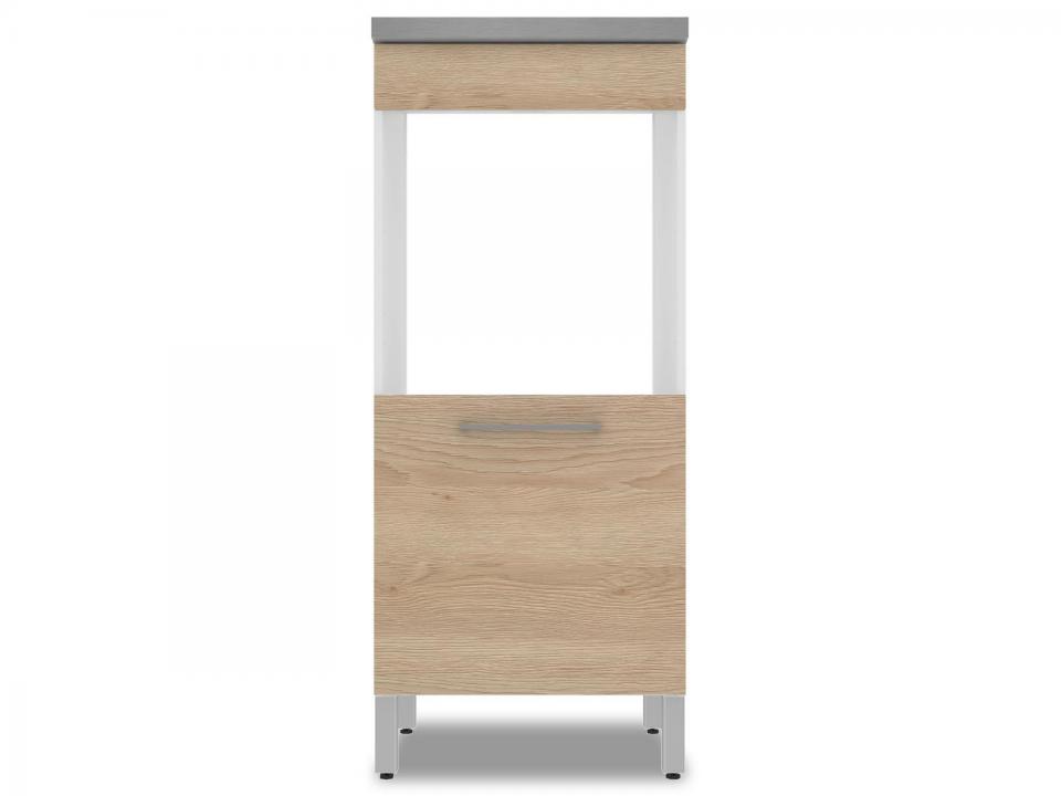 Colonne four ELITE 1 porte 1 niche blanc/chêne cla