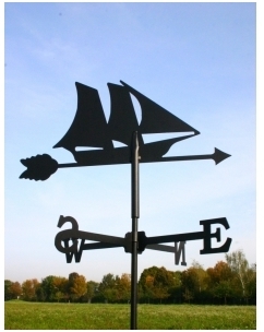 Girouette Bateau en fer forgé petit modèle
