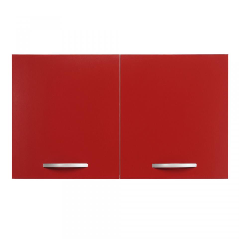 Meuble de cuisine haut 2 portes 100cm Rouge