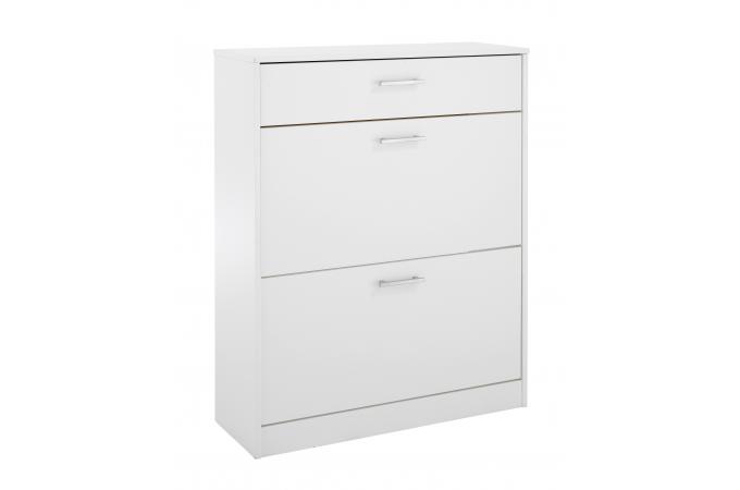 Promo : Meuble à chaussure blanc à 3 compartiments