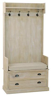 Meuble porte manteau 2 tiroirs paulownia Meuble porte manteau 2 tiroirs