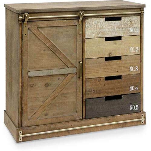 Buffet de style vintage industriel en bois Bois na