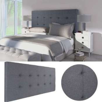 Tête de lit capitonnée en tissu 160x58 cm grise anthracite Tête de lit capitonnée en
