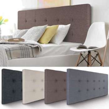 Tête de lit capitonnée en tissu 160x58 cm taupe Tête de lit capitonnée en