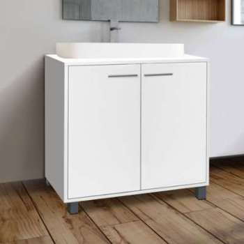 Meuble sous lavabo blanc pour vasque de salle de bain Meuble sous lavabo blanc pour