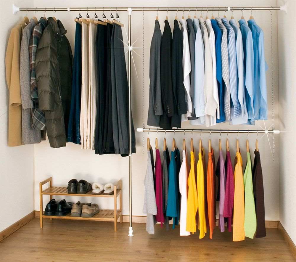 Système télescopique pour dressing - 200 kg - Acie