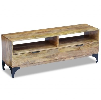 VidaXL Meuble TV Bois de manguier 120 x 35 45 cm