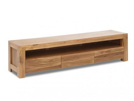 Meuble TV LOFT II - 1 niche & 3 tiroirs - Teck mas