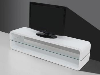 Meuble tv-hifi NAGOYA 140 cm blanc laqué